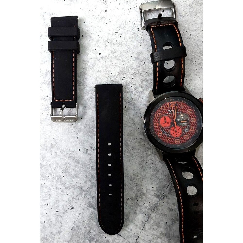 Weil & Harburg Karkin Swiss Chronograph watch with racing style strap - Picture 6 of 8